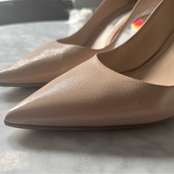 Prada Saffiano Leather Nude Heels - Picture 9 of 11